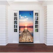 My Door Decor My Door Decor 285906NATR-005 36 x 80 in. Sunset Dock Nature Front Door Mural Sign Banner Decor; Multi Color 285906NATR-005